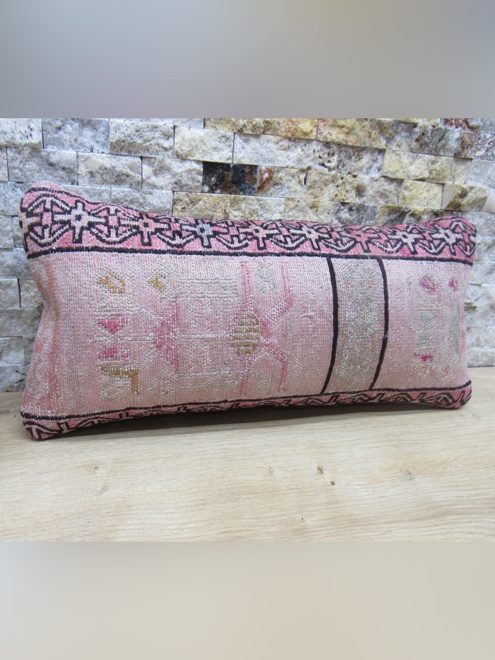 Vintage Turkish Pink Kilim Pillow